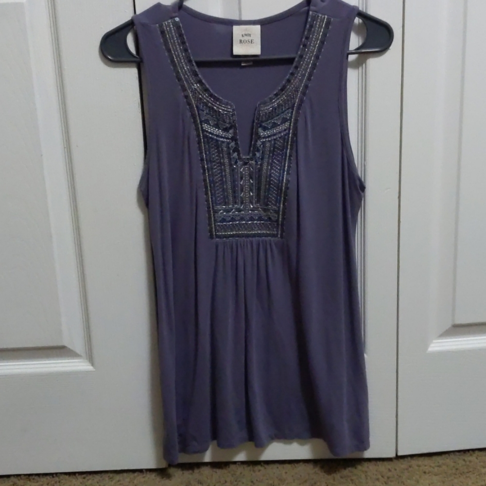 Embroidered tank